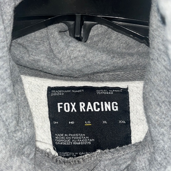 Fox Racing Men's Pullover Hoodie Bright Neon Red White Black Logo Size Large - Picture 3 of 9